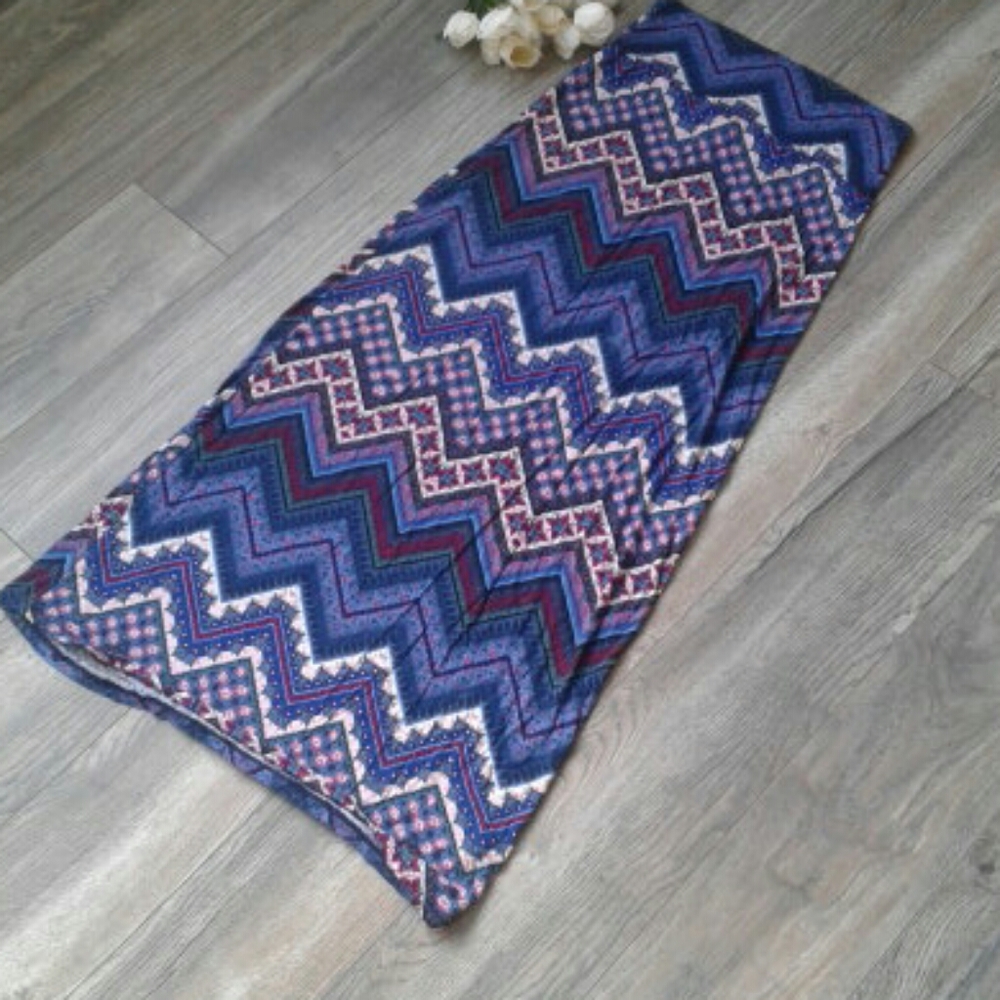Chevron multi color maxi skirt